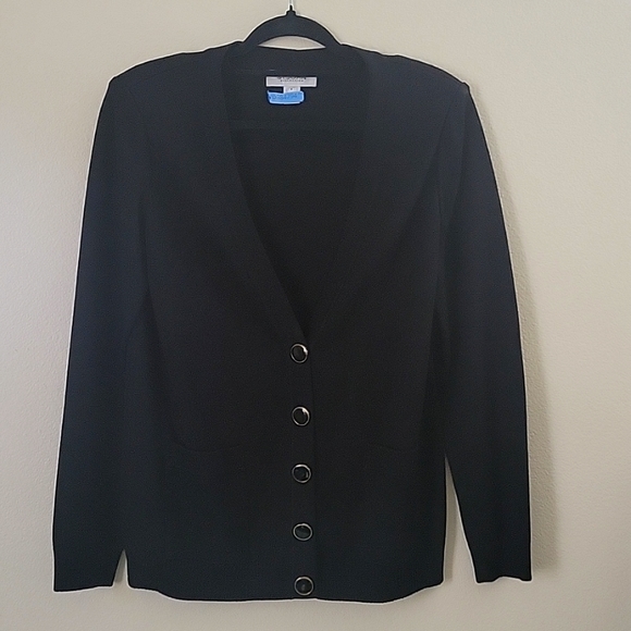 St John Knits black cardigan size small - Picture 1 of 6